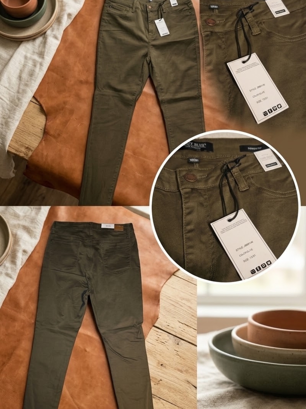 Judy Blue Olive Green High Waist Skinny Jeans Size 13 31